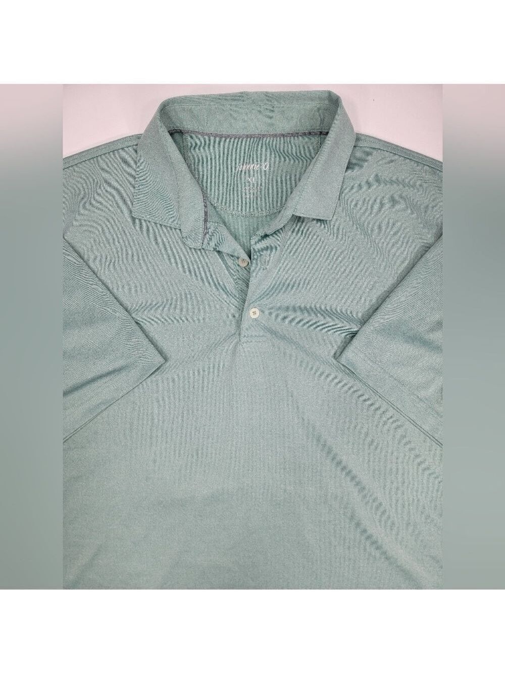 Johnnie O Shirt Mens XL Green Solid Stretch Short Sleeve Golf Polo Performance